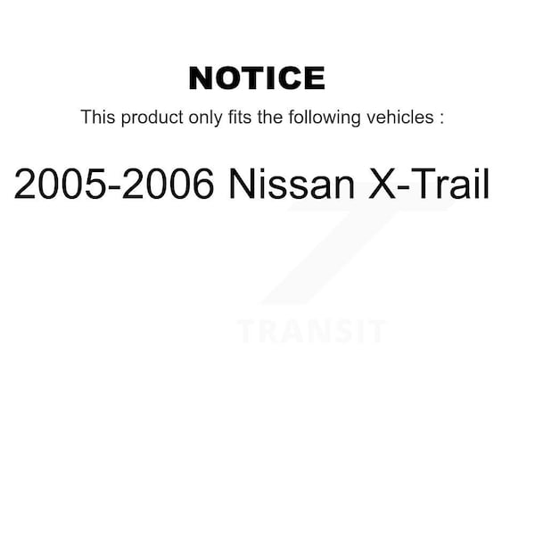 Front Wheel Bearing And Tie Rod End Kit For 2005-2006 Nissan X-Trail